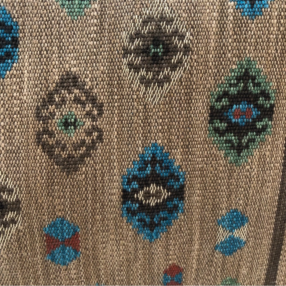 Custom Made 18” Feather & Down Accent Pillow. Beautiful Mountain Southwest Woven - Picture 4 of 9